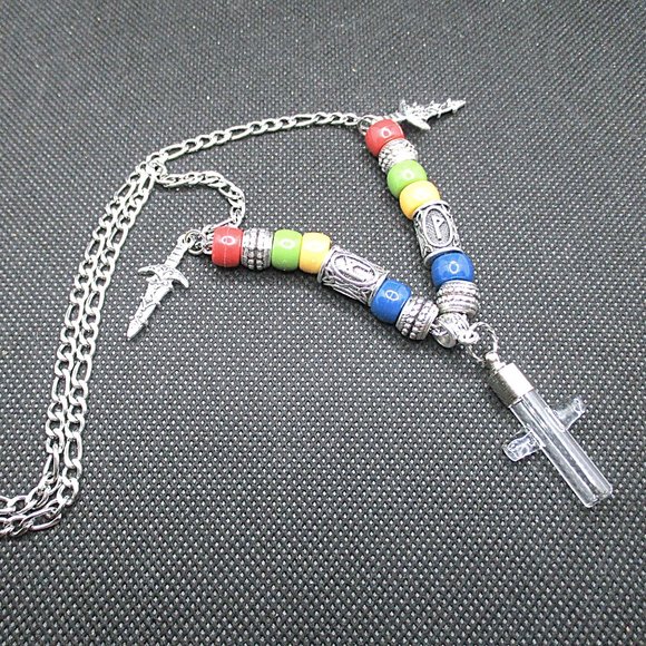 KIDS VIKING CROSS CREMATION ASH HOLDER STAINLESS STEEL NECKLACE - Picture 8 of 10